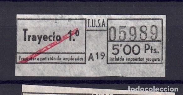 Collectables Transport Tickets: REF: BAD1234 - COLECCION TODOS DIFERENTES BADALONA AUTOBUSES TUSA TUBSAL CA&Ntilde;ET - LEE INTERIOR