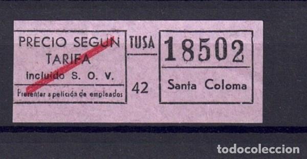 Collectionnisme Billets de transport: REF: BAD1234 - COLECCION TODOS DIFERENTES BADALONA AUTOBUSES TUSA TUBSAL CA&Ntilde;ET - LEE INTERIOR