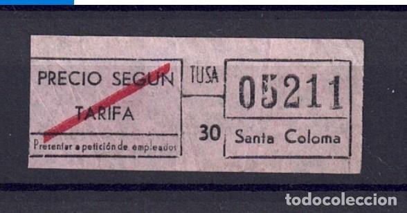 Collectables Transport Tickets: REF: BAD1234 - COLECCION TODOS DIFERENTES BADALONA AUTOBUSES TUSA TUBSAL CA&Ntilde;ET - LEE INTERIOR