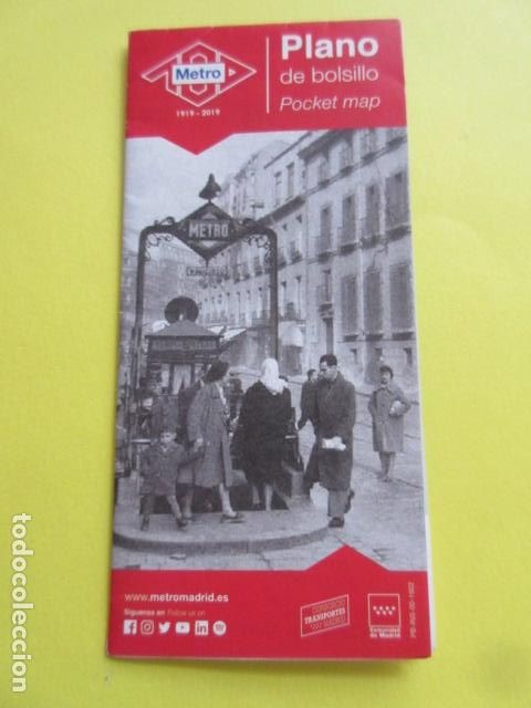 Colecionismos Bilhetes de Transporte: PLANO METRO MADRID MARZO 2019 LOGO CENTENARIO