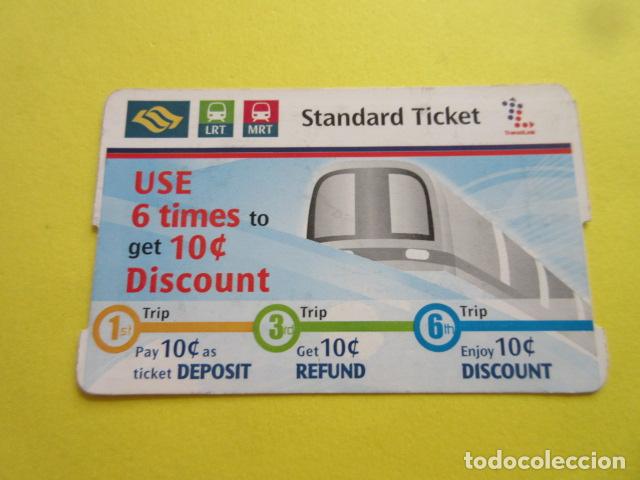 Coleccionismo billetes de transporte: TARJETA SINGAPUR - Foto 1