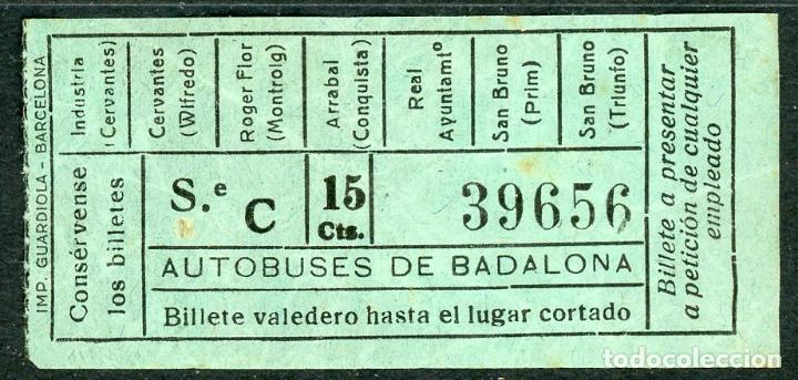 Collectionnisme Billets de transport: BILLETE DE AUTOBUSES DE BADALONA // S24
