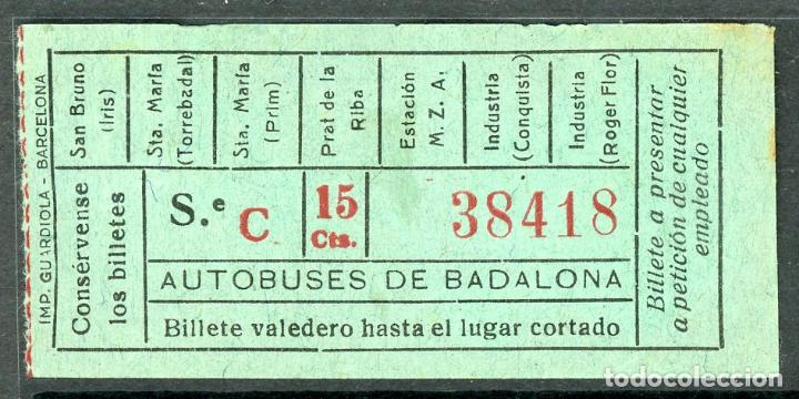 Sammeln von Fahrkarten: BILLETE DE AUTOBUSES DE BADALONA // S24