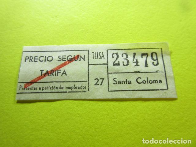 Colecionismos Bilhetes de Transporte: REF: GG-1234 - COLECCION MILES BILLETES DIFERENTES - TUSA BADALONA - AMARILLO - LEE INT.