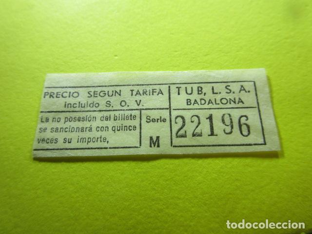Colecionismos Bilhetes de Transporte: REF: GG-1234 - COLECCION MILES BILLETES DIFERENTES - TUSA TUSGSAL BADALONA - AMARILLO LEE INT.