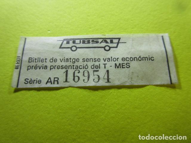 Collectionnisme Billets de transport: REF: GG-1234 - COLECCION MILES BILLETES DIFERENTES - TUSA TUSGSAL BADALONA - AMARILLENTO - LEE INT.