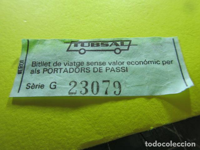 Colecionismos Bilhetes de Transporte: REF: GG-1234 - COLECCION MILES BILLETES DIFERENTES - TUSA TUSGSAL BADALONA - VERDE - LEE INT.