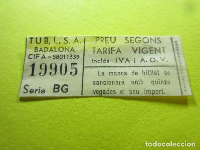 Colecionismos Bilhetes de Transporte: REF: GG-1234 - COLECCION MILES BILLETES DIFERENTES - TUSA TUSGSAL BADALONA - CATALAN AMARILLENTO