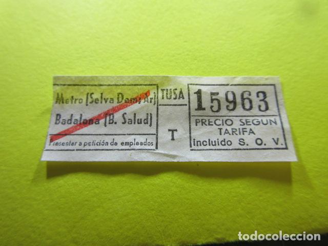 Collectionnisme Billets de transport: REF: GG-1234 - COLECCION MILES BILLETES DIFERENTES - TUSA TUSGASAL BADALONA - BLANCO - LEE INT.