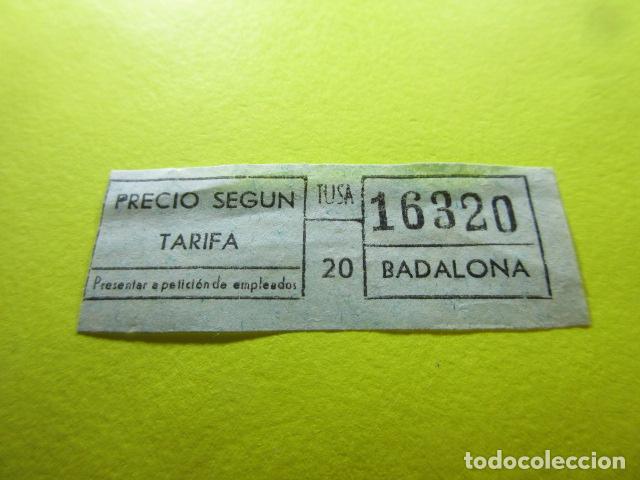 Collectables Transport Tickets: REF: GG-1234 - COLECCION MILES BILLETES DIFERENTES - TUSA TUSGSAL BADALONA - AZULADO - SERIE NUMEROS