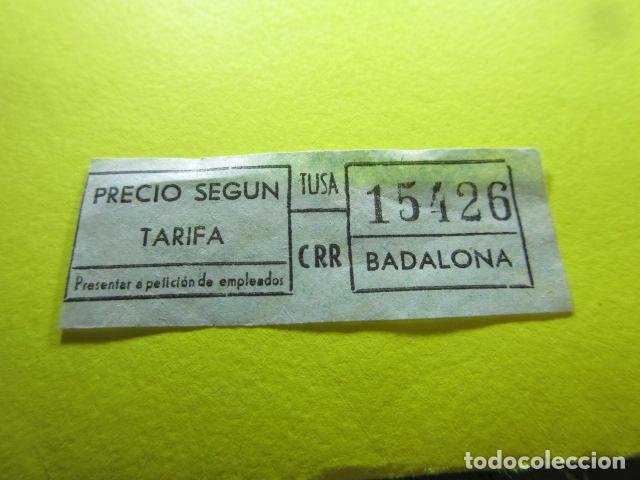 Colecionismos Bilhetes de Transporte: REF: GG-1234 - COLECCION MILES BILLETES DIFERENTES - TUSA TUSGSAL BADALONA - AZULADO - SERIE CRR