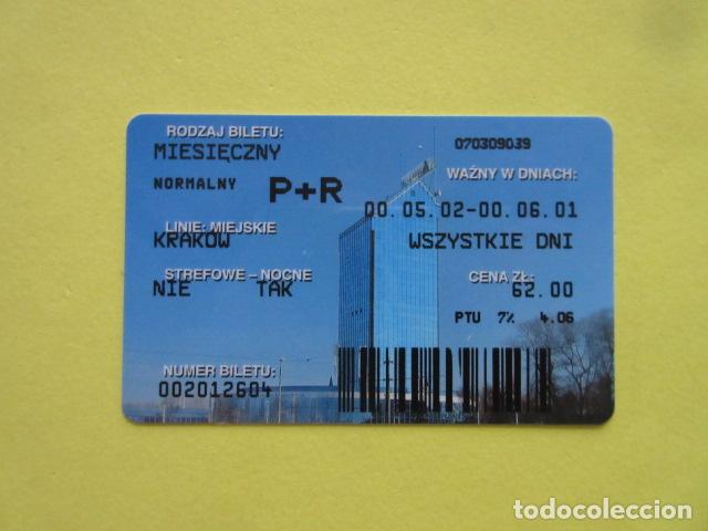 Collectables Transport Tickets: TARJETA PLASTICO DE LA MIEJSKIE PRZEDSIĘBIORSTWO KOMUNIKACYJNE S.A. W KRAKOWIE TRANVIAS