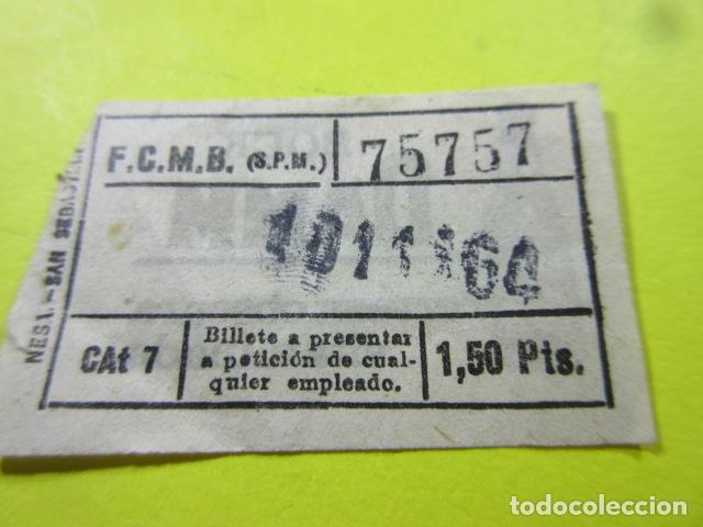 Collectables Transport Tickets: REF: TB-1234 - COLECCION MILES BILLETES DIFERENTES - TB - METRO CAPICUA 75757 BARCELONA CERVEZA DAMM