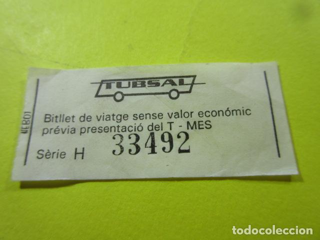 Colecionismos Bilhetes de Transporte: REF: TB-1234 COLECCION MILES BILLETE DIFERENTE TUBSAL VER TRAYECTOS BADALONA LEE INT.