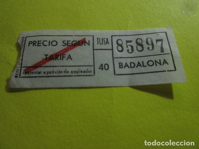 Colecionismos Bilhetes de Transporte: REF: TB-1234 COLECCION MILES BILLETE DIFERENTE TUSA SERIE NUMERO VER TRAYECTOS BADALONA LEE INT.