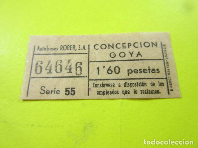 Collectionnisme Billets de transport: REF: TB-1234 COLECCION MILES BILLETE DIFERENTE MADRID ROBER AUTOBUSES CAPICUA 64646 LEE INT.