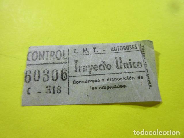 Collectionnisme Billets de transport: REF: TB-1234 COLECCION MILES BILLETE DIFERENTE MADRID EMT AUTOBUSES CAPICUA 60306 - LEE INT.