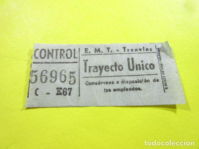 Collectionnisme Billets de transport: REF: TB-1234 COLECCION MILES BILLETE DIFERENTE MADRID EMT TRANVIAS CAPICUA 56965 - LEE INT.