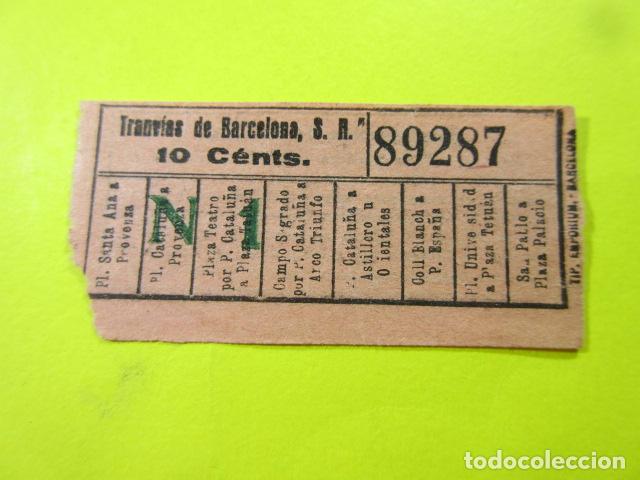 Colecionismos Bilhetes de Transporte: REF: TB-1234 COLECCION MILES BILLETES DIFERENTES TRANVIAS DE BARCELONA VER TRAYECTO LEE I