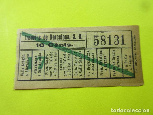 Colecionismos Bilhetes de Transporte: REF: TB-1234 COLECCION MILES BILLETES DIFERENTES TRANVIAS DE BARCELONA VER TRAYECTO LEE I