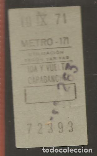 Colecionismos Bilhetes de Transporte: BILLETE METRO MADRID - MODELO PARADA RECUADRO COLOR BLANCO - CARABANCHEL 171