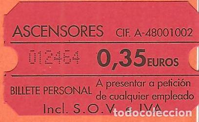 Coleccionismo Billetes de transporte: BILLETES TRANSPORTE, ASCENSOR DE BEGO&Ntilde;A-SOLOCOECHE BILBAO, BILLETE SIMPLE