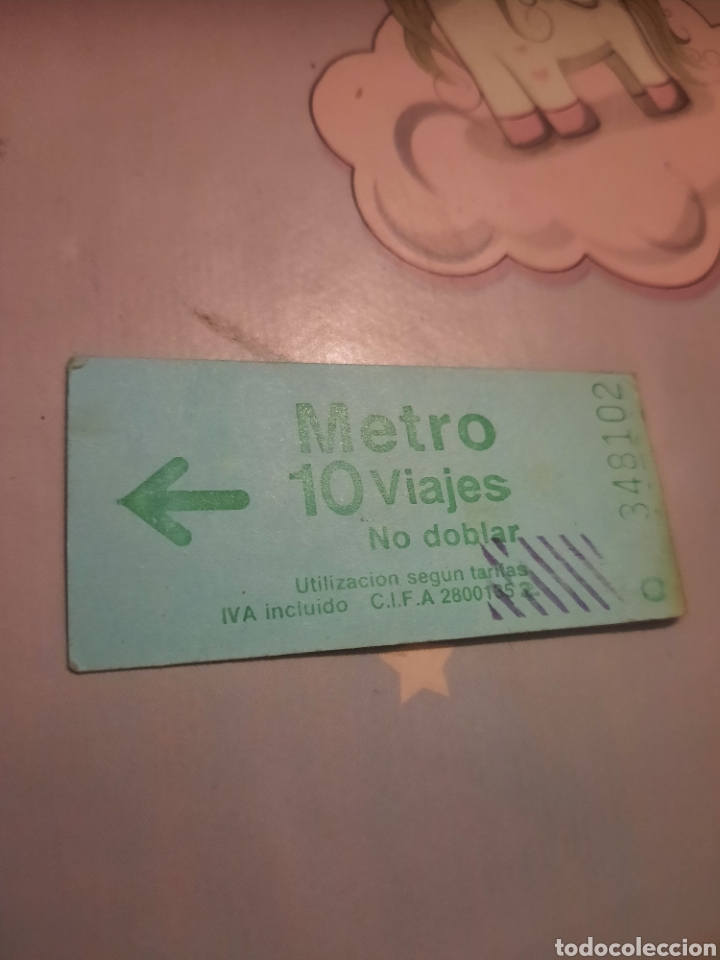Collectionnisme Billets de transport: Billete diez viajes Metro Madrid.