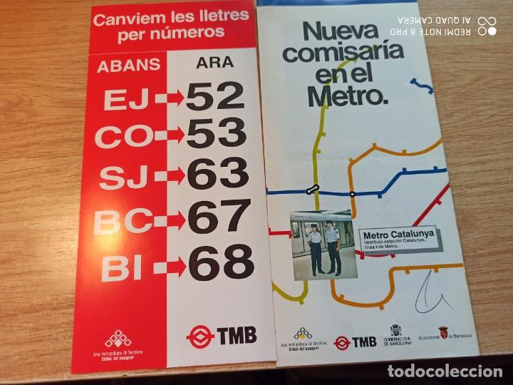 Coleccionismo billetes de transporte: TMB. Tripticos - Foto 1