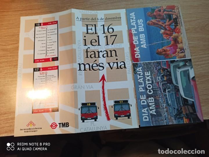 Coleccionismo billetes de transporte: TMB. Tripticos - Foto 1