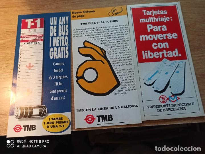 Coleccionismo billetes de transporte: TMB. Tripticos - Foto 1