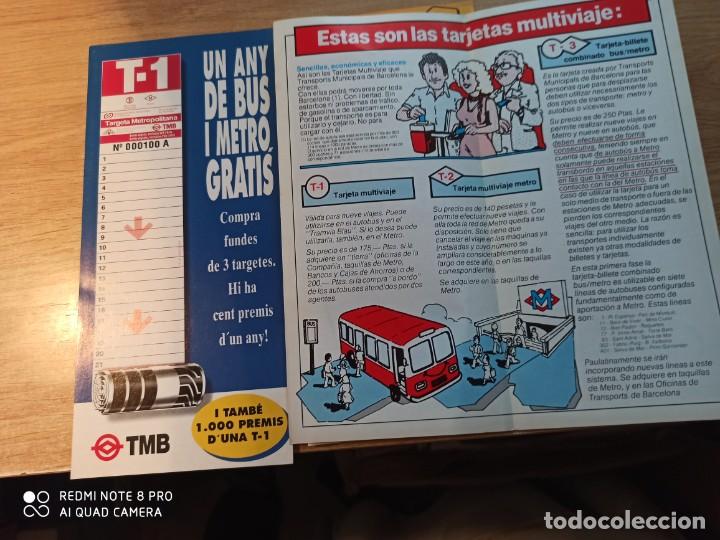 Coleccionismo billetes de transporte: TMB. Tripticos - Foto 2