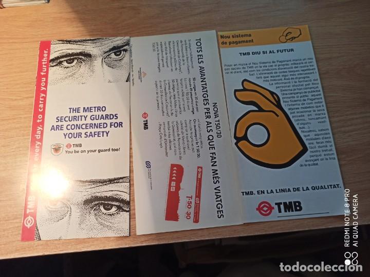 Coleccionismo billetes de transporte: TMB. Tripticos - Foto 1