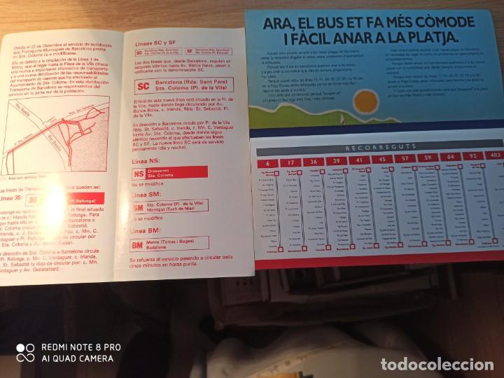 Coleccionismo billetes de transporte: TMB. Tripticos - Foto 2