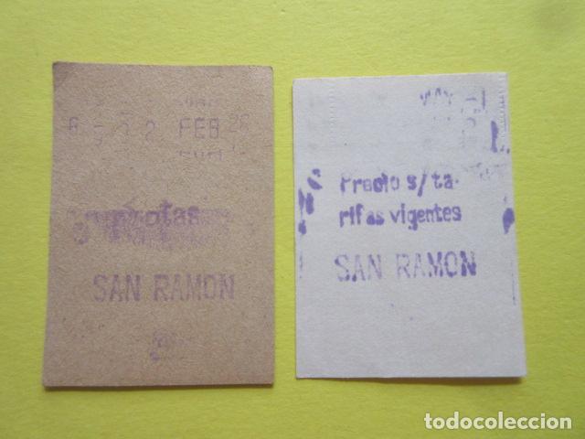 Collectables Transport Tickets: 2 BILLETE METRO BARCELONA PARADA SAN RAMON LOS DOS DIFERENTES LA PARADA HOY NO TIENE ESE NOMBRE