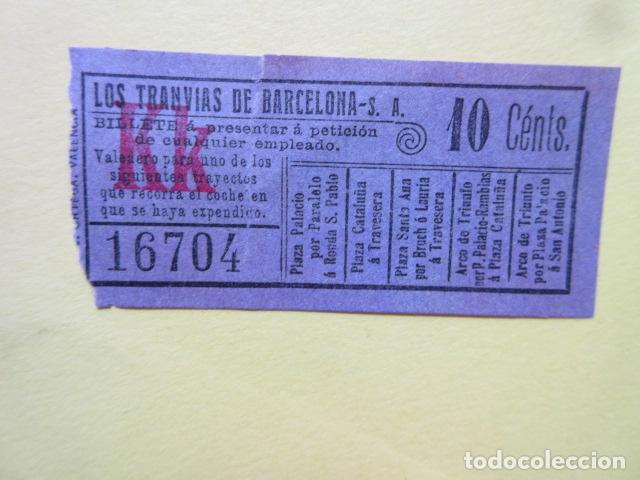 Coleccionismo Billetes de transporte: REF: MM-1234 - COLECCION MILES BILLETES DIFERENTES - LOS TRANVIAS DE BAERCELONA 1