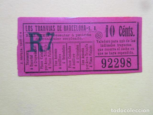 Collectionnisme Billets de transport: REF: MM-1234 - COLECCION MILES BILLETES DIFERENTES - LOS TRANVIAS DE BAERCELONA 1