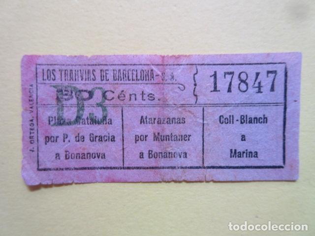 Collectionnisme Billets de transport: REF: MM-1234 - COLECCION MILES BILLETES DIFERENTES - LOS TRANVIAS DE BAERCELONA 1
