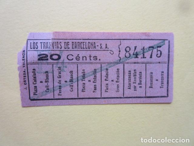Collectionnisme Billets de transport: REF: MM-1234 - COLECCION MILES BILLETES DIFERENTES - LOS TRANVIAS DE BAERCELONA 1