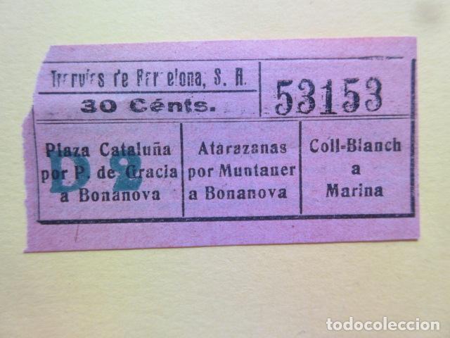 Collectionnisme Billets de transport: REF: MM-1234 - COLECCION MILES BILLETES DIFERENTES - TRANVIAS DE BARCELONA