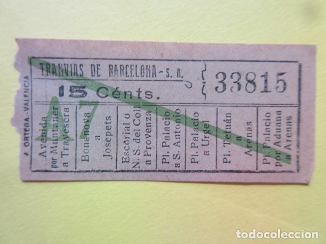 Collectionnisme Billets de transport: REF: MM-1234 - COLECCION MILES BILLETES DIFERENTES - TRANVIAS DE BARCELONA