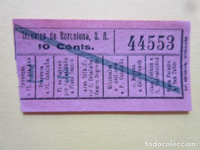 Collectionnisme Billets de transport: REF: MM-1234 - COLECCION MILES BILLETES DIFERENTES - TRANVIAS DE BARCELONA