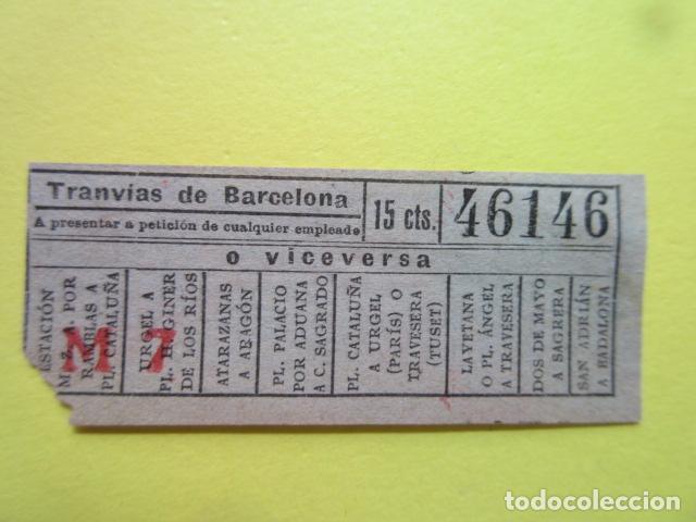 Collectionnisme Billets de transport: REF: MM-1234 - COLECCION MILES BILLETES DIFERENTES - TRANVIAS DE BARCELONA CAPICUA 46146