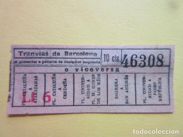 Collectionnisme Billets de transport: REF: MM-1234 - COLECCION MILES BILLETES DIFERENTES - TRANVIAS DE BARCELONA