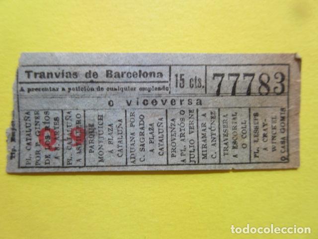 Collectionnisme Billets de transport: REF: MM-1234 - COLECCION MILES BILLETES DIFERENTES - TRANVIAS DE BARCELONA
