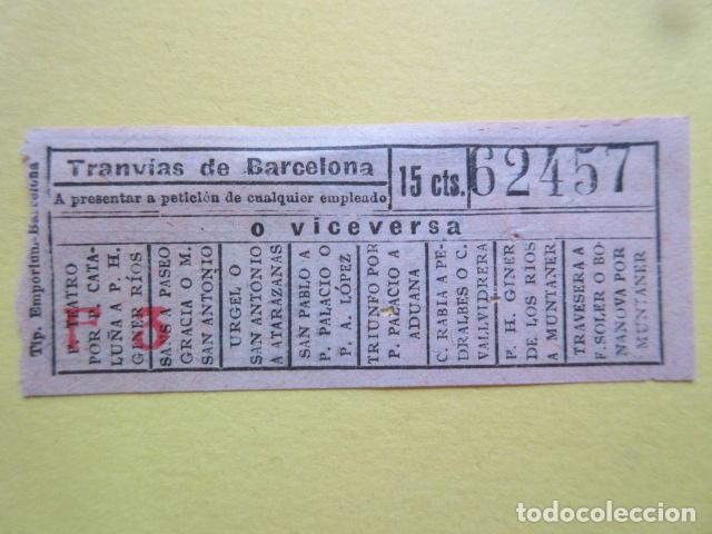 Collectionnisme Billets de transport: REF: MM-1234 - COLECCION MILES BILLETES DIFERENTES - TRANVIAS DE BARCELONA