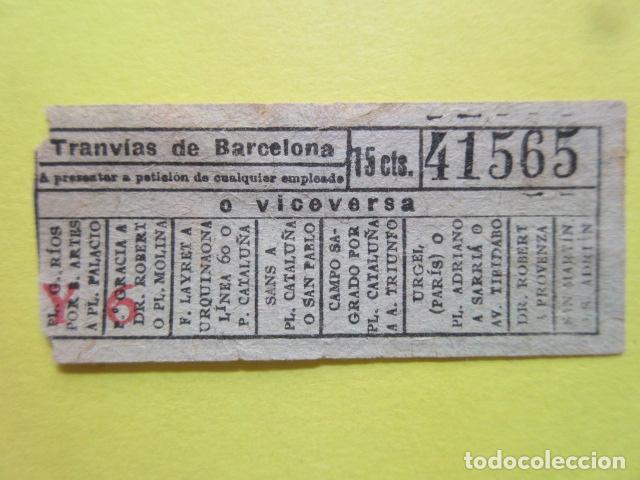Collectionnisme Billets de transport: REF: MM-1234 - COLECCION MILES BILLETES DIFERENTES - TRANVIAS DE BARCELONA