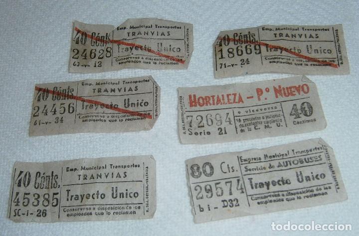 Collectionnisme Billets de transport: billetes de transportes de tranvias y autobus
