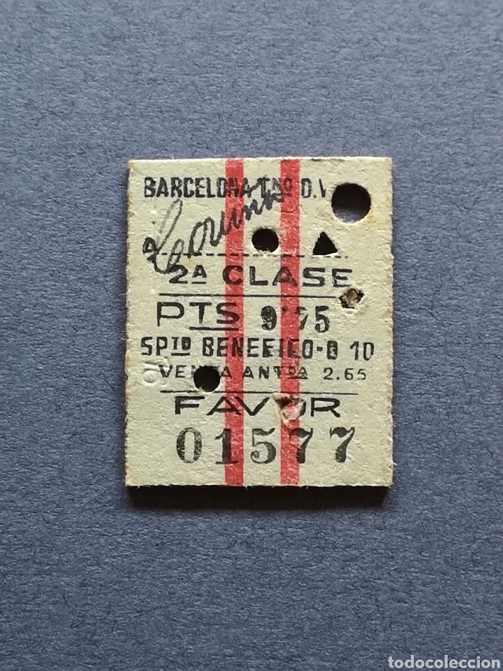 Collectionnisme Billets de transport: FERROCARRIL. BILLETE DE TREN. BARCELONA A CORU&Ntilde;A. FAVOR. A&Ntilde;OS 50