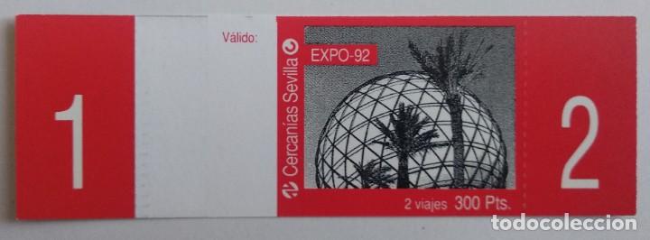 Collectionnisme Billets de transport: Billete Cercan&iacute;as Expo-92 2 viajes
