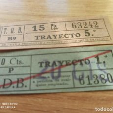 Coleccionismo Billetes de transporte: BC9. TRANVÍAS DE BARCELONA. Lote 252986485